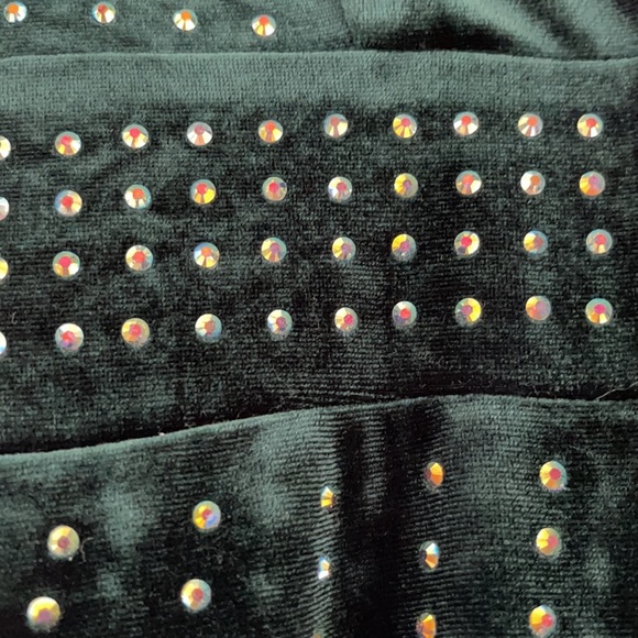 Hunter green velvet dress by Windsor - Picture 3 of 5